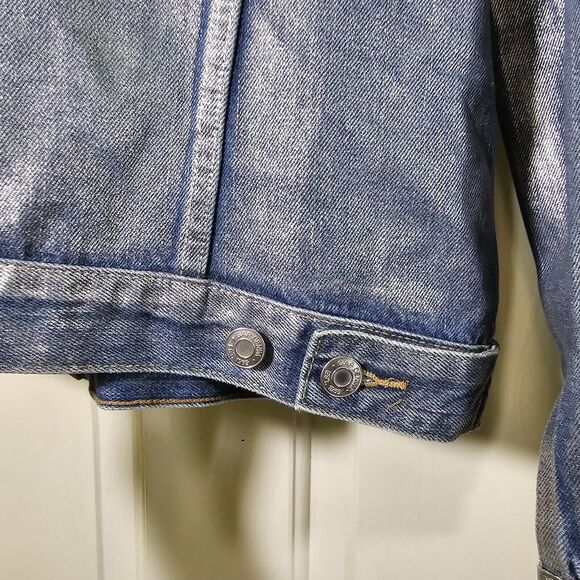 NWT Gap Women's Icon Jacket Medium Indigo Denim Silver Wash Size Large - Picture 11 of 11
